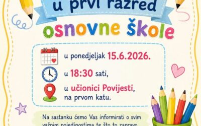 Roditeljski sastanak za naše buduće prvašiće