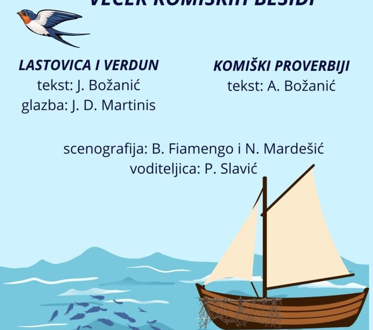 Pozivamo vas na večer Komiških besidi