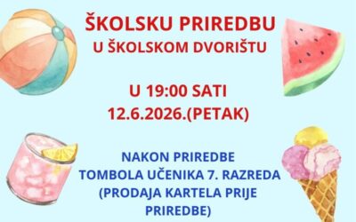 Pozivamo vas na završnu školsku priredbu OŠ Komiža